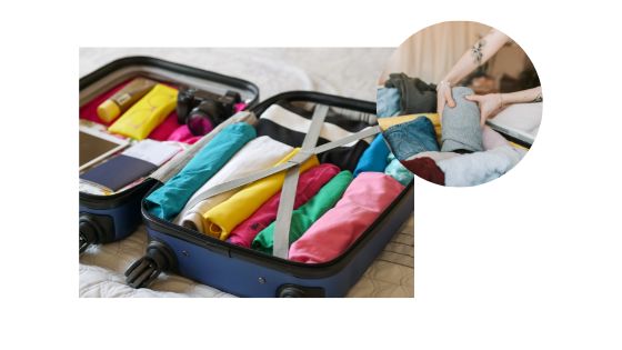 Best Top 10 Tips for Traveling with Only Carry-On Luggage or Hand Luggage 5 Roll cloths instead of fold